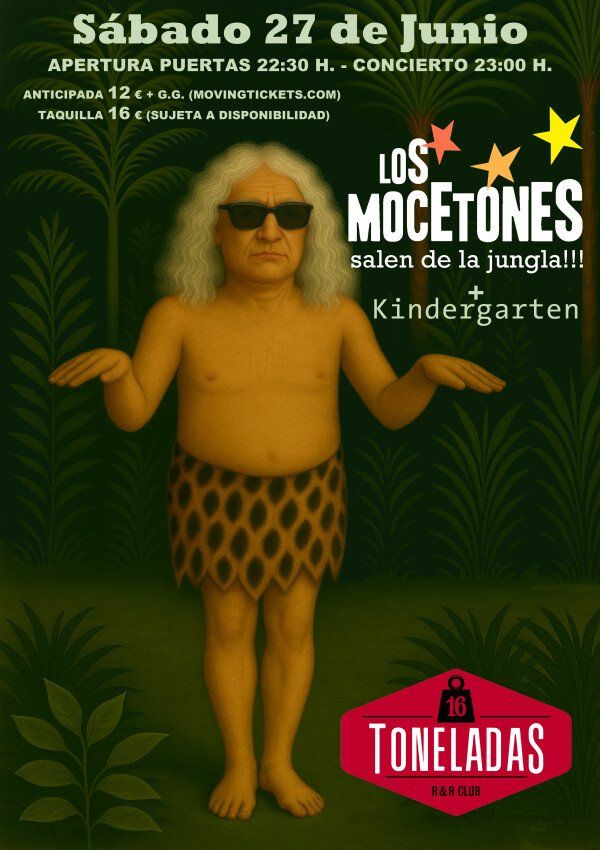 Concierto de Los Mocetones + Kindergarten en 16 Toneladas (Valencia) · 27 de junio, 2026
