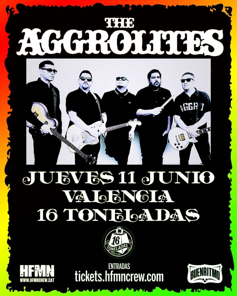 Concierto de The Aggrolites en 16 Toneladas (Valencia) · 11 de junio, 2026