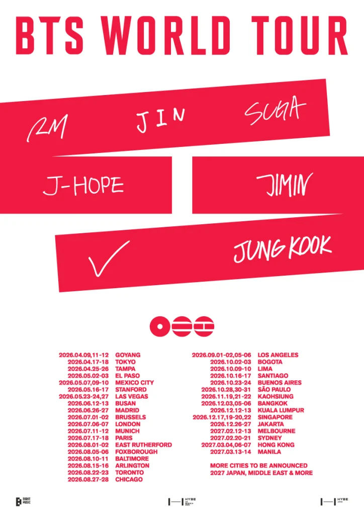 Concierto de BTS en Air Metropolitano (Madrid) · 27 de junio, 2026
