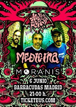 Concierto de Medicina + Moranis en Barracudas Rock (Madrid) · 6 de junio, 2026