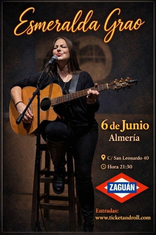 Concierto de Esmeralda Grao en El Zaguán (Almería) · 6 de junio, 2026