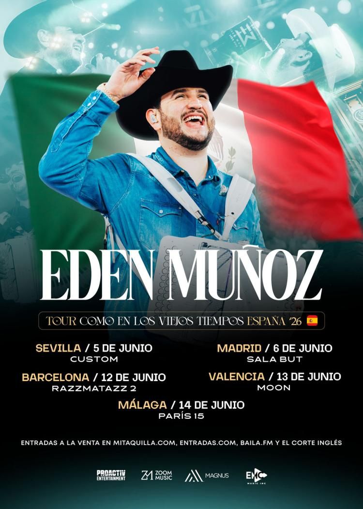 Concierto de Eden Muñoz en Razzmatazz (Barcelona) · 12 de junio, 2026