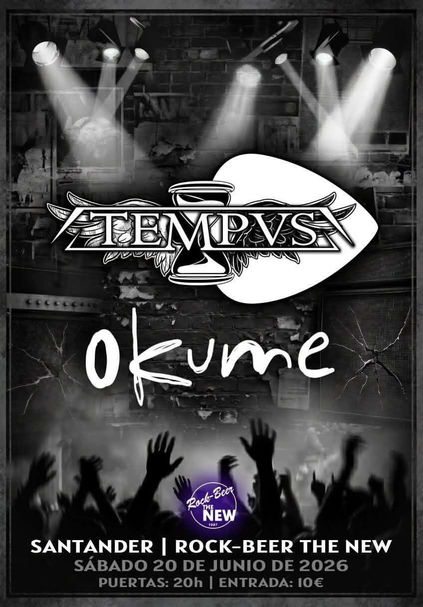 Concierto de Okume + Tempvs en Rock Beer the New (Santander) · 20 de junio, 2026