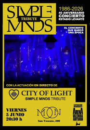 City of Light ‘Tributo Simple Minds’ en Sala Moon (Valencia) · 5 de junio, 2026
