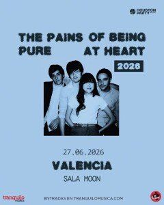 Concierto de The Pains of being pure at Heart en Sala Moon (Valencia) · 27 de junio, 2026