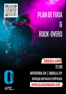 Concierto de Plan de Fuga + Rock-Overs en Sala Olvido (Madrid) · 6 de junio, 2026