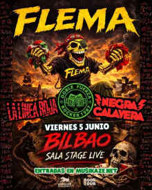 Concierto de Flema + La Linea Roja + Doble Fuerza + Negracalavera en Stage Live (Bilbao) · 5 de junio, 2026