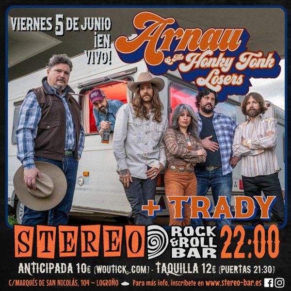 Concierto de Arnau & The Honky Tonk Losers en Stereo Rockandroll Bar (Logroño) · 5 de junio, 2026