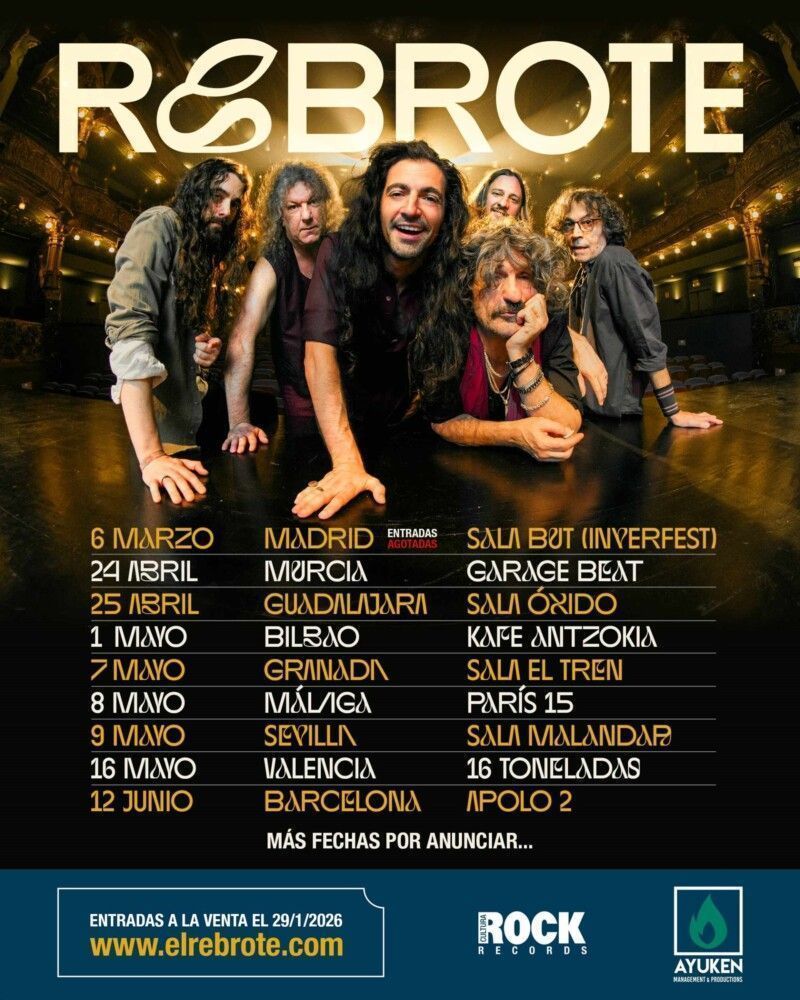 Concierto de Rebrote en 16 Toneladas (Valencia) · 16 de mayo, 2026