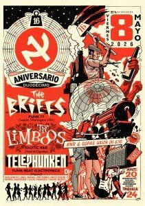 Concierto de The Briefs, The Lomboos, Telephunken en 16 Toneladas (Valencia) · 8 de mayo, 2026