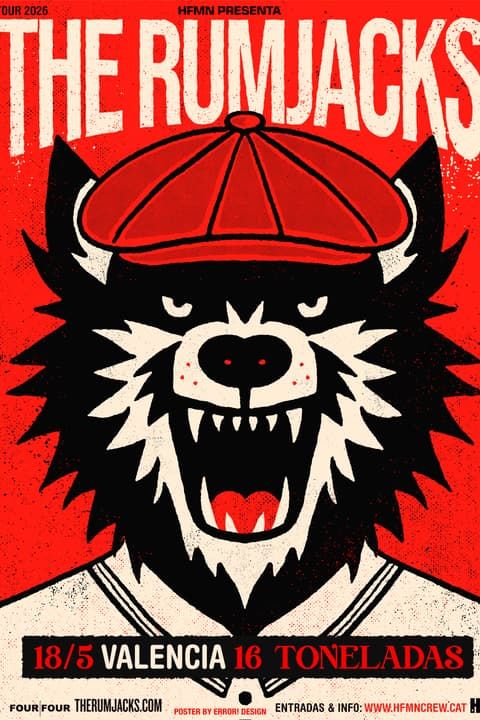 Concierto de The Rumjacks en 16 Toneladas (Valencia) · 18 de mayo, 2026