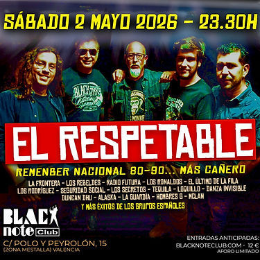 Concierto de El Respetable en Black Note (Valencia) · 2 de mayo, 2026