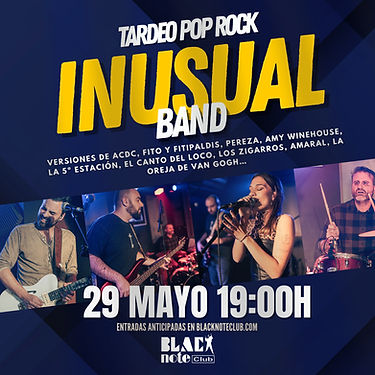 Concierto de Inusual Band en Black Note (Valencia) · 29 de mayo, 2026