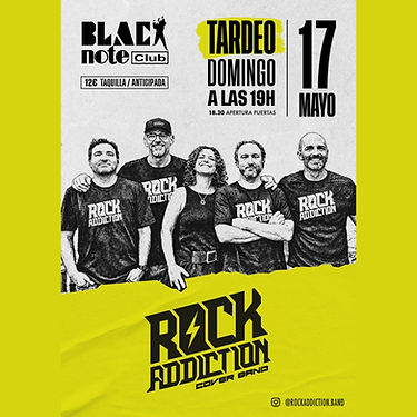 Concierto de Rock Addiction en Black Note (Valencia) · 17 de mayo, 2026