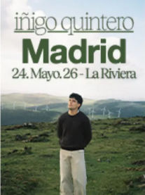 Concierto de Iñigo Quintero en La Riviera (Madrid) · 24 de mayo, 2026