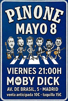 Concierto de Pinone en Moby Dick (Madrid) · 8 de mayo, 2026