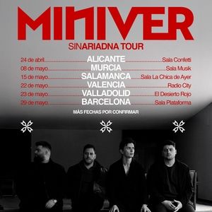 Concierto de Miniver en Sala Plataforma (Barcelona) · 29 de mayo, 2026