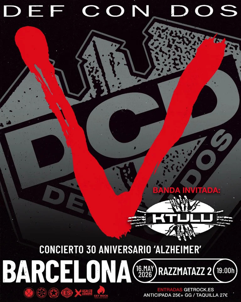 Concierto de Def Con Dos en Razzmatazz (Barcelona) · 16 de mayo, 2026