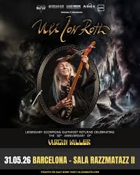 Concierto de Uli Jon Roth en Razzmatazz (Barcelona) · 31 de mayo, 2026
