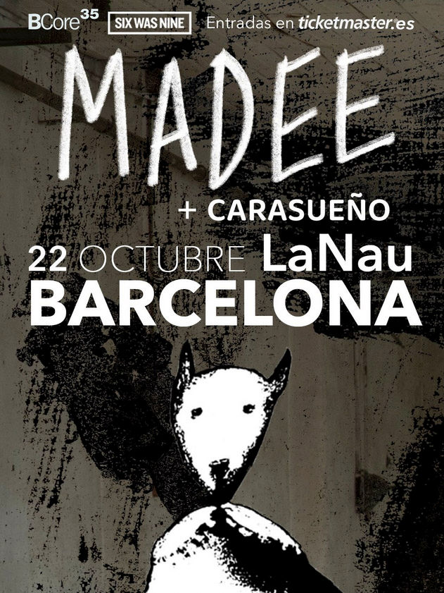 Concierto de Madee + Carasueño en La Nau (Barcelona) · 22 de octubre, 2026