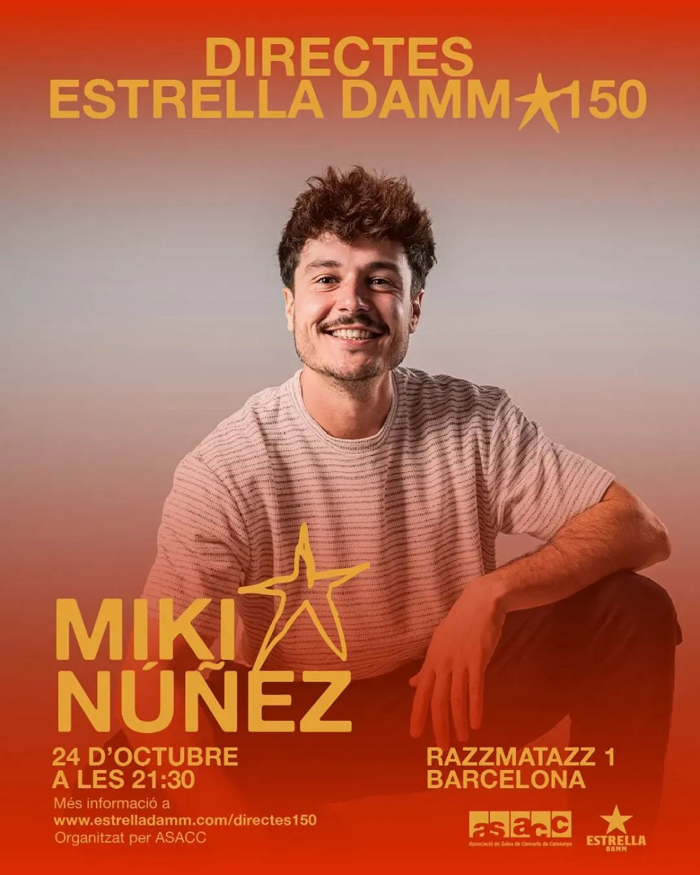 Concierto de Miki Nuñez en Razzmatazz (Barcelona) · 24 de octubre, 2026