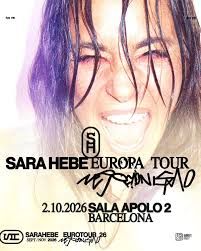 Concierto de Sara Hebe en Sala Apolo (Barcelona) · 2 de octubre, 2026