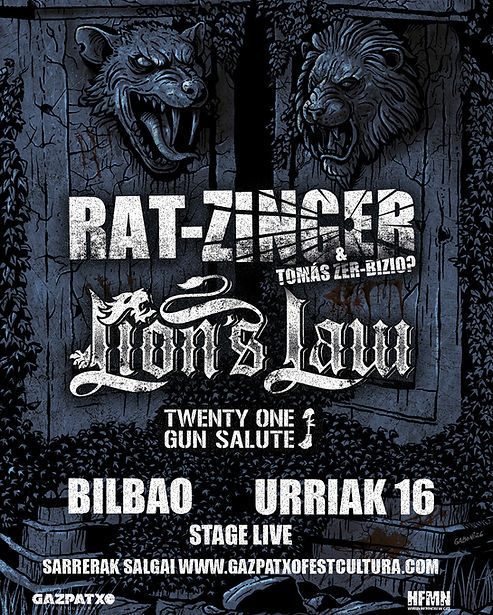 Concierto de Rat-Zinger + Lion’s Law en Stage Live (Bilbao) · 16 de octubre, 2026