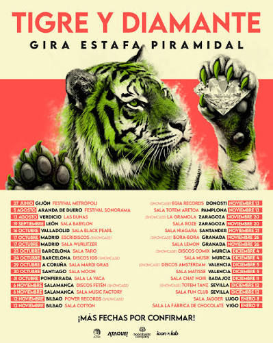 Concierto de Tigre y Diamante en Babylon Café (León) · 19 de septiembre, 2026