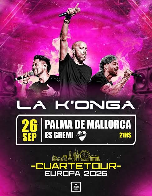 Concierto de La K’onga en Es Gremi (Palma de Mallorca) · 26 de septiembre, 2026