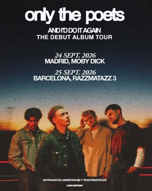 Concierto de Only the Poets en Moby Dick Club (Madrid) · 24 de septiembre, 2026