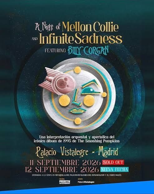 Concierto de Billy Corgan en Palacio Vistalegre (Madrid) · 12 de septiembre, 2026