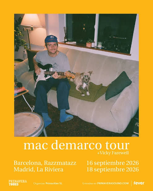 Concierto de Mac DeMarco en Razzmatazz (Barcelona) · 16 de septiembre, 2026