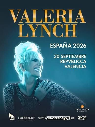 Concierto de Valeria Lynch en Sala Repvblicca (Mislata) · 30 de septiembre, 2026