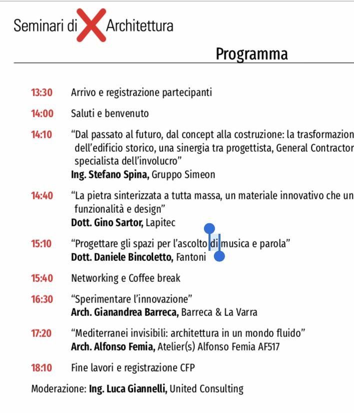 Programma Seminari di Architettura