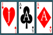 Les trois cartes de poker