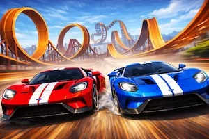 Two stunt racers