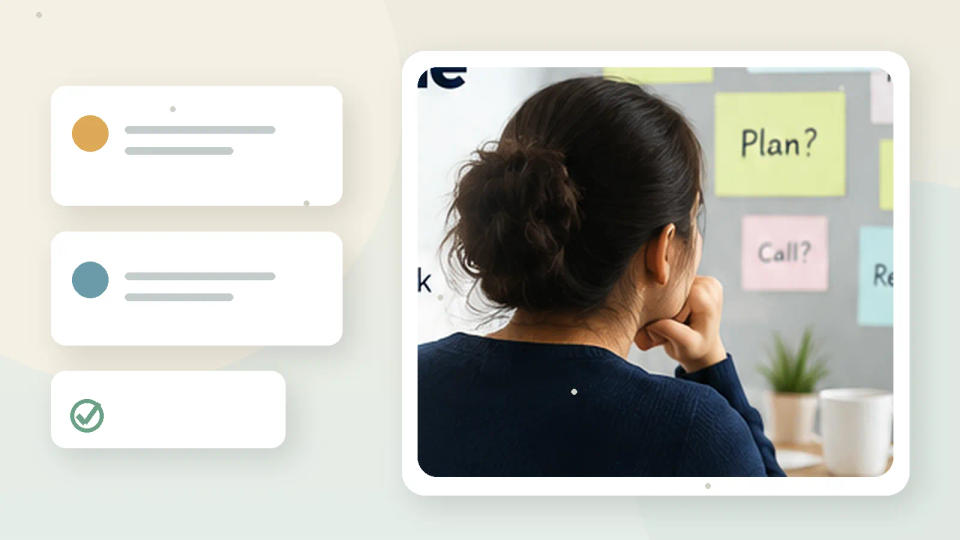 Several competing work options making the next-task decision feel crowded