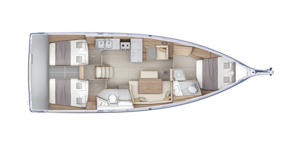 oceanis 42 layout 3c2h 6x7dzn