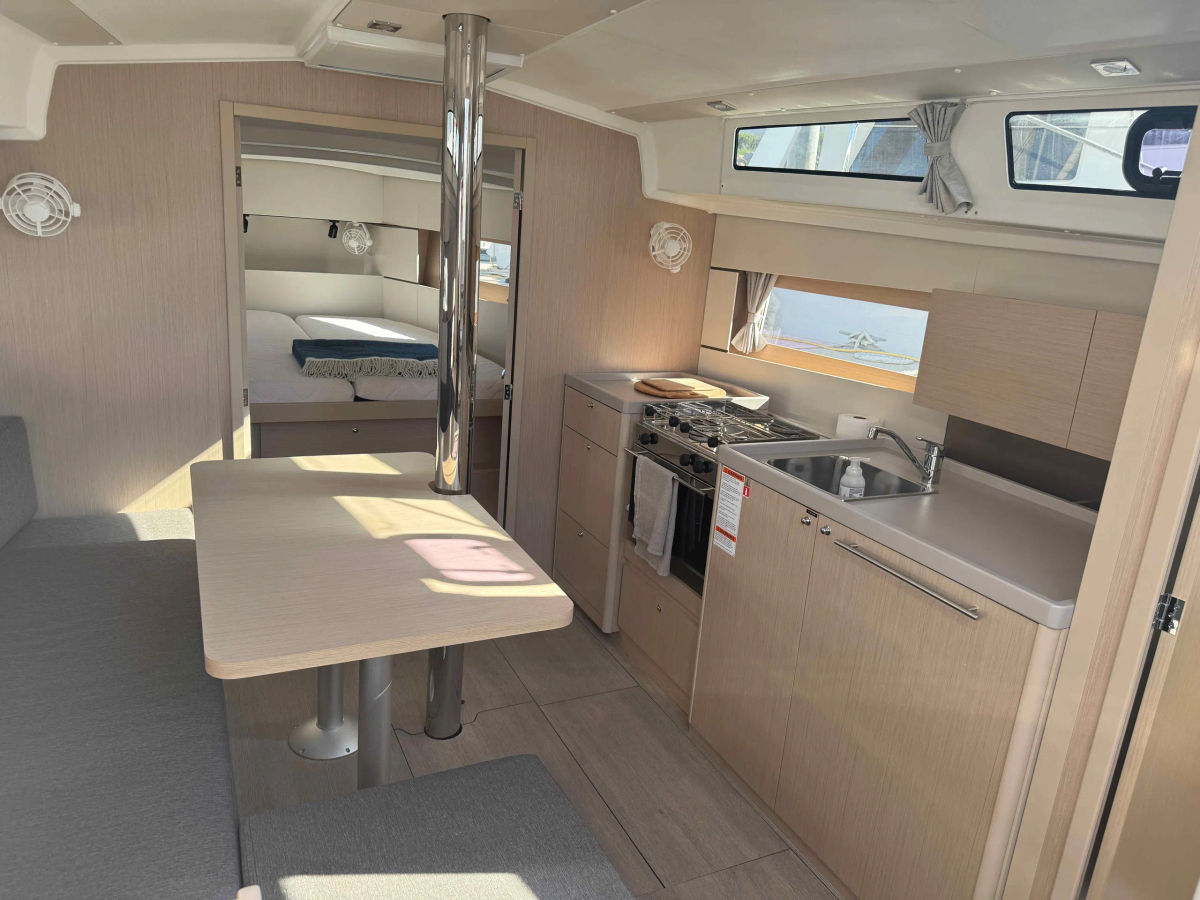 Pre-Owned 2023 Beneteau Monohull 38ft "Cent Anni" - Ventura CA saloon and galley