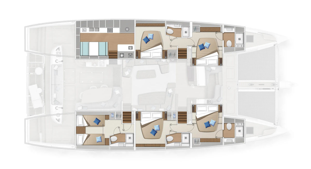 New 2023 Lagoon Multihull 65ft - Marina del Rey CA sixty5 galley down 5c 5t