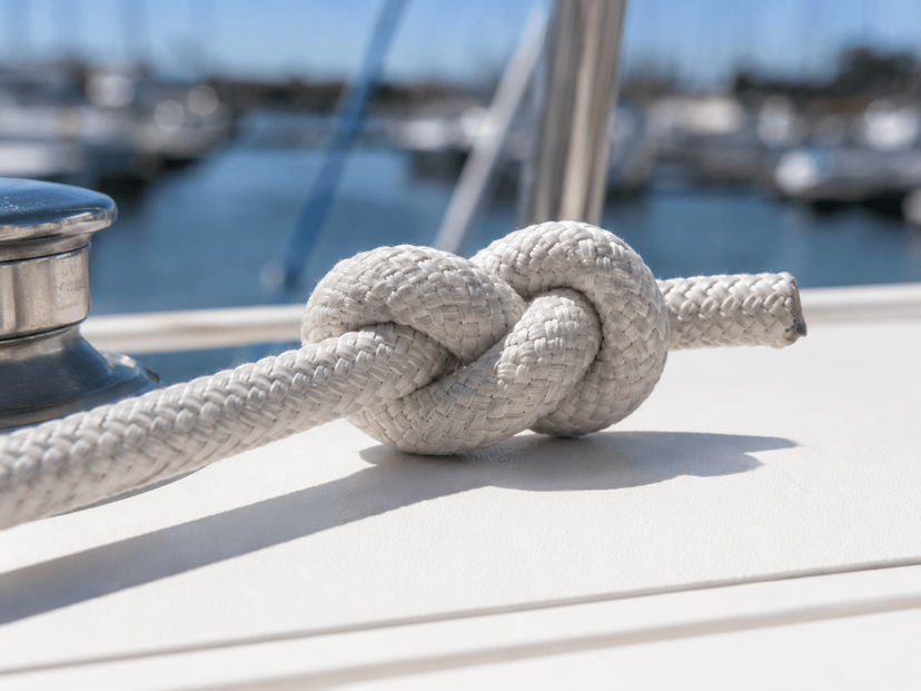 Figure-eight stopper knot for sailing lines