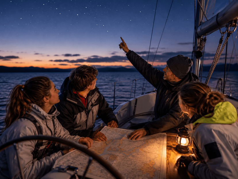 Celestial navigation training context at Marina del Rey. Celestial navigation training context at Marina del Rey.