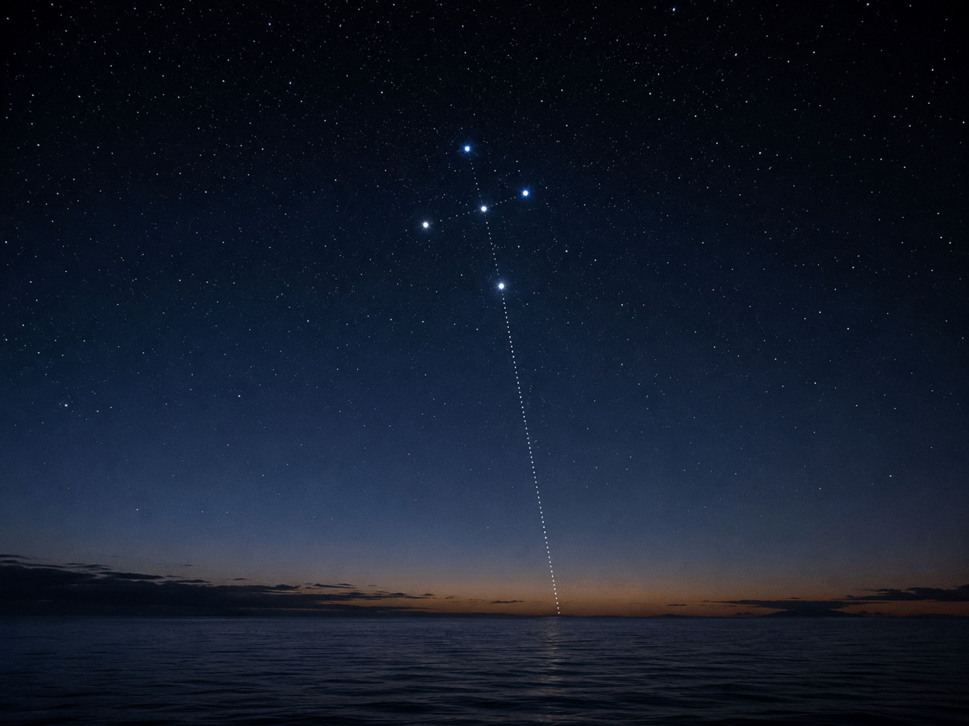Southern Cross method for estimating true south in the Southern Hemisphere.