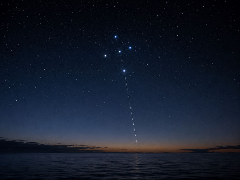 Southern Cross method for estimating true south in the Southern Hemisphere. Southern Cross method for estimating true south in the Southern Hemisphere.