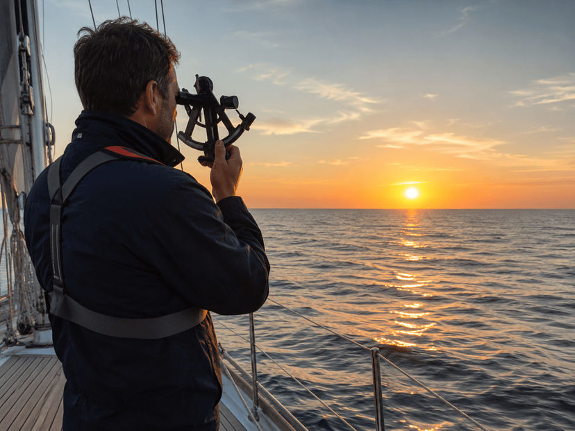 Bringing the sun to the horizon with a sextant Bringing the sun to the horizon with a sextant