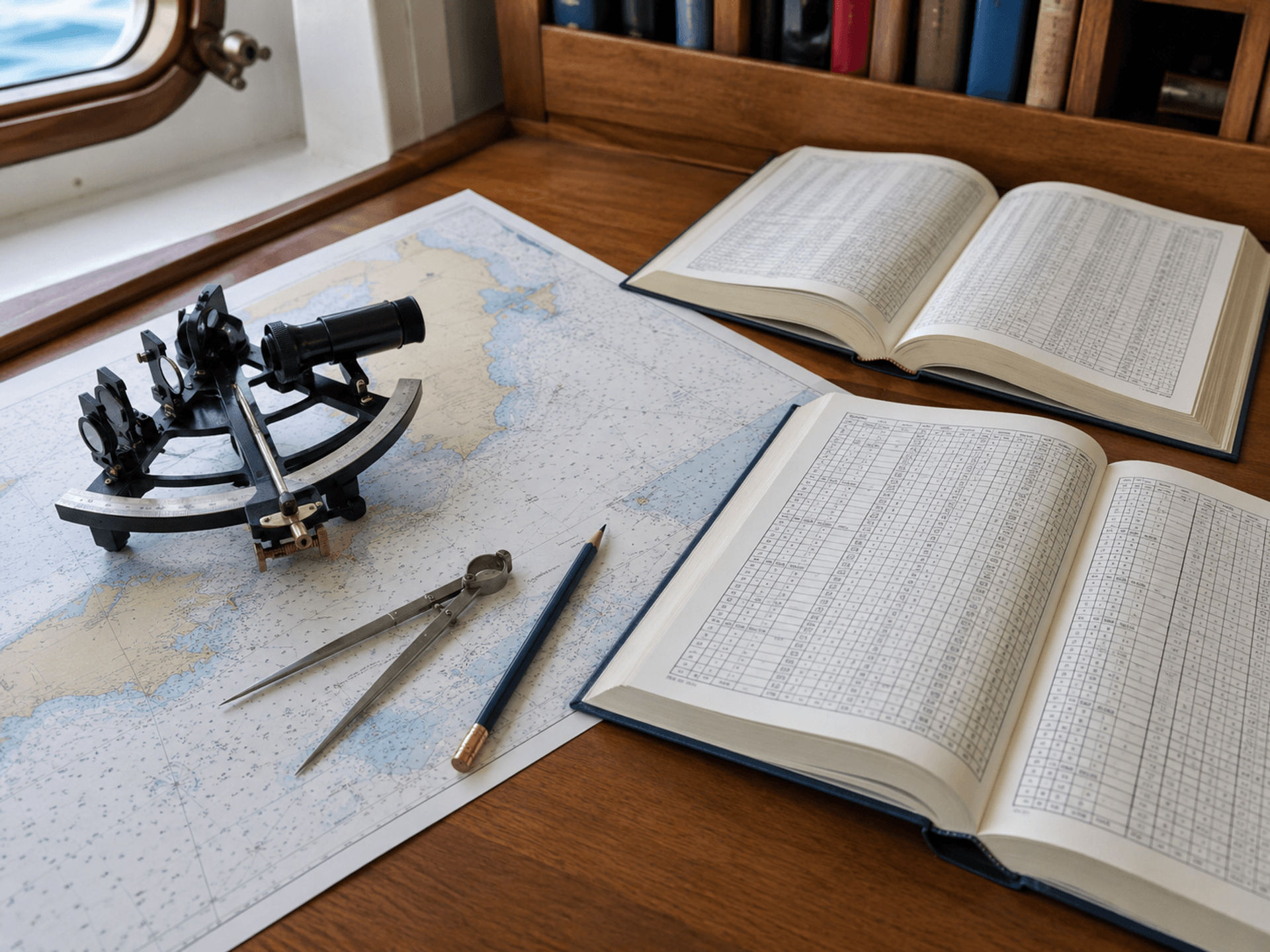 Nautical almanac and sight reduction tables for celestial navigation