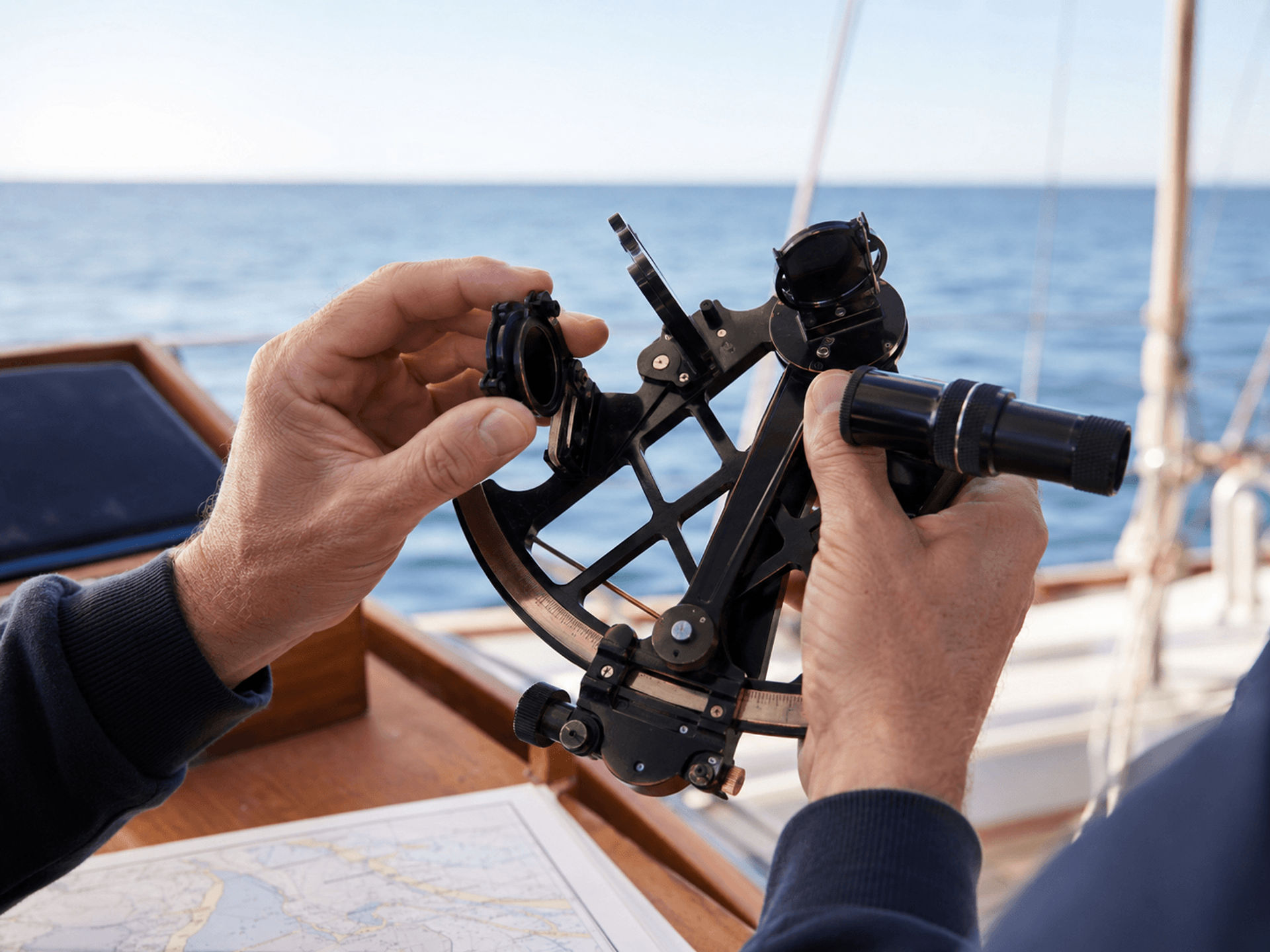 Checking sextant index error before taking a sight