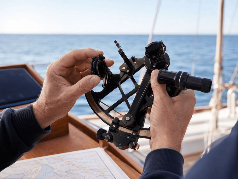 Checking sextant index error before taking a sight Checking sextant index error before taking a sight