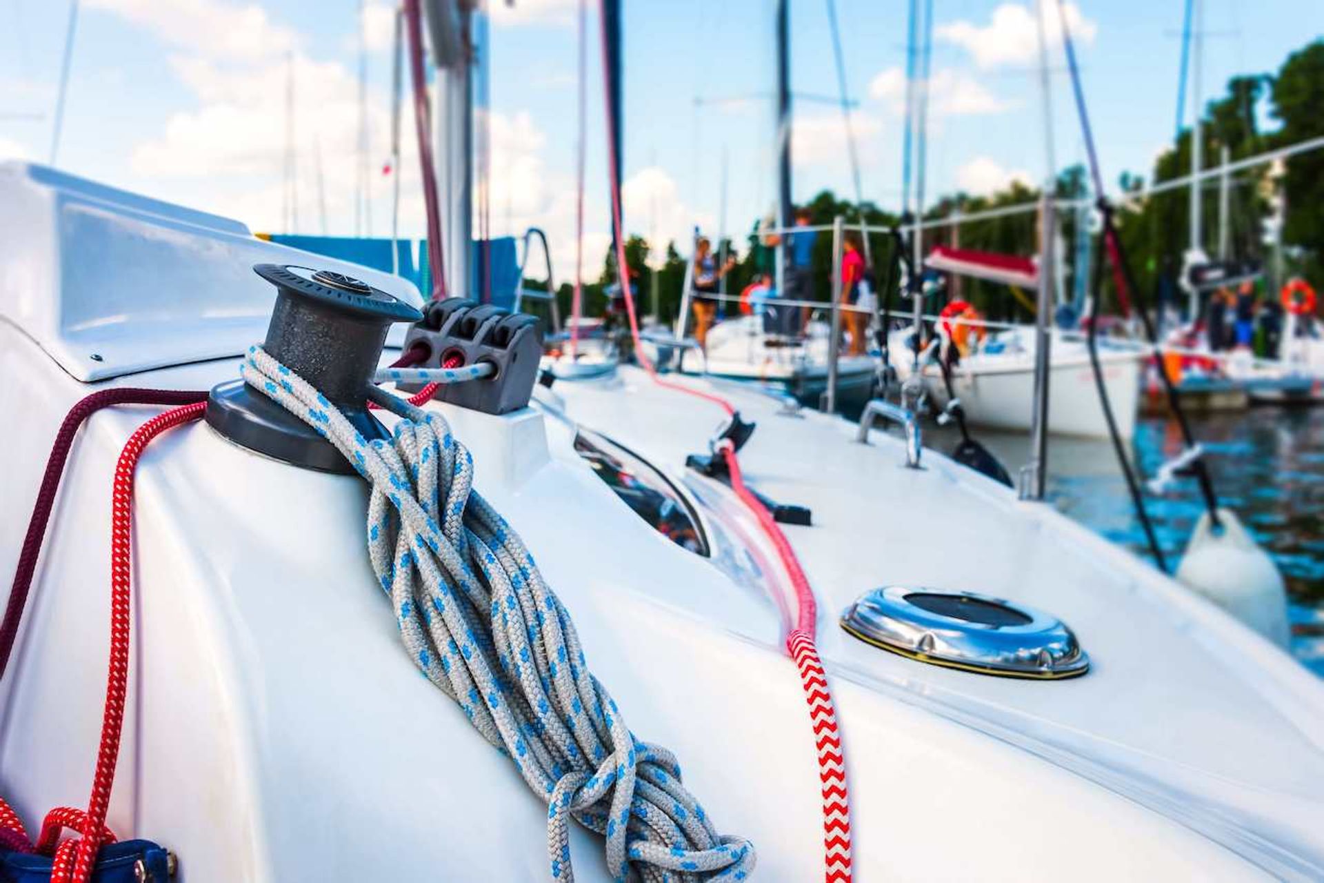 Learning how to sail.