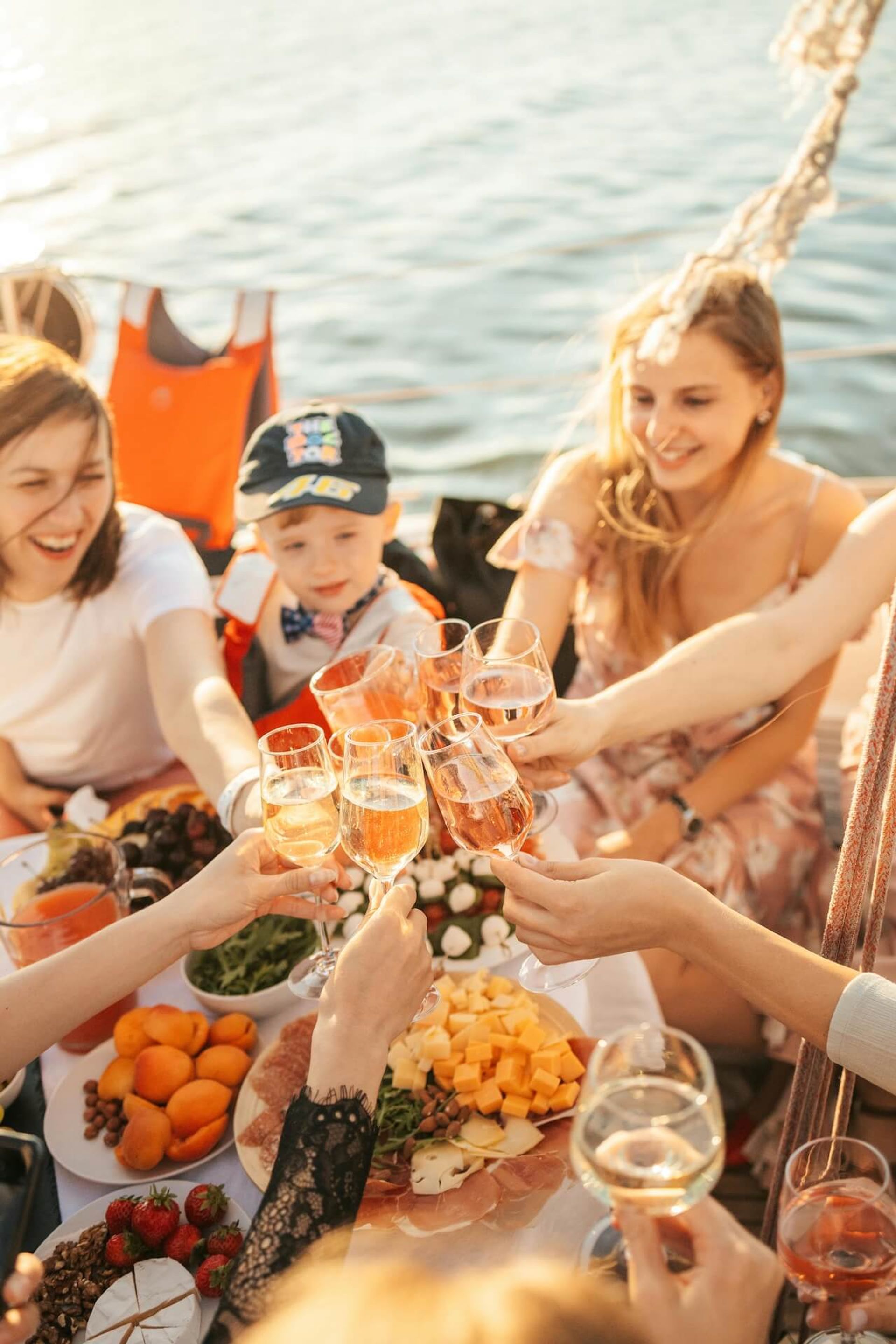 Birthday party celebration on a private yacht rental in Marina del Rey.